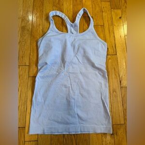 Purplish blue Ribbed Women's Tank Top #388